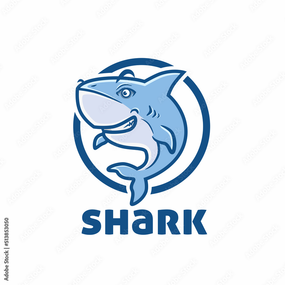 Obraz premium Shark Mascot Logo