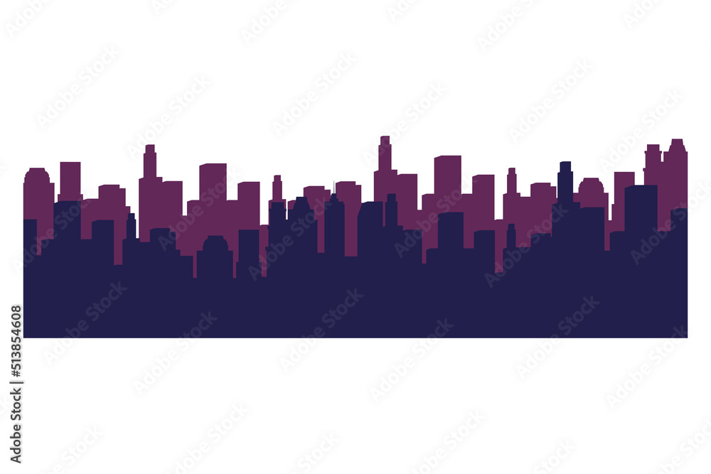 silhouette city buildings