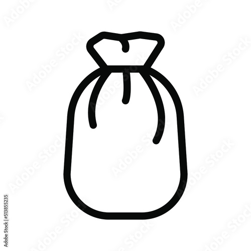 Two trash bags vector icon color editable