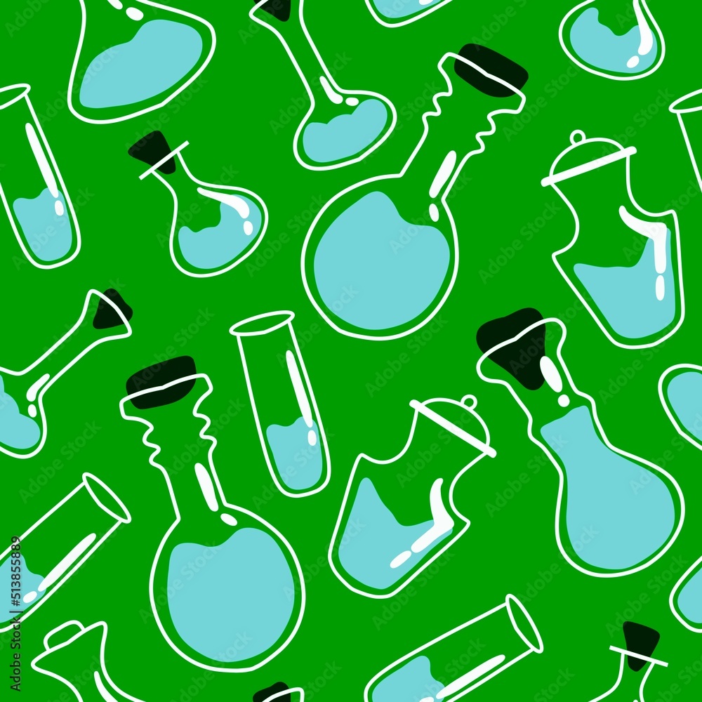 Medicine seamless witch potion pattern for fabrics and wrapping paper and Halloween gifts and clothes Medicine seamless witch potion pattern for fabrics and wrapping paper and Halloween gifts and clothes