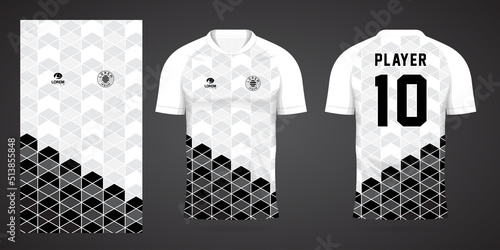 white football jersey sport design template