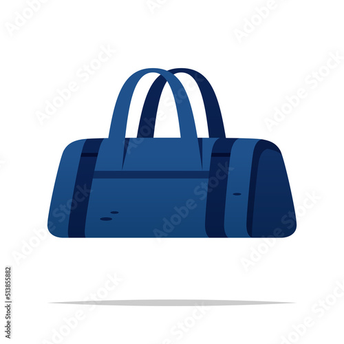 Duffle bag vector isolated illustration
