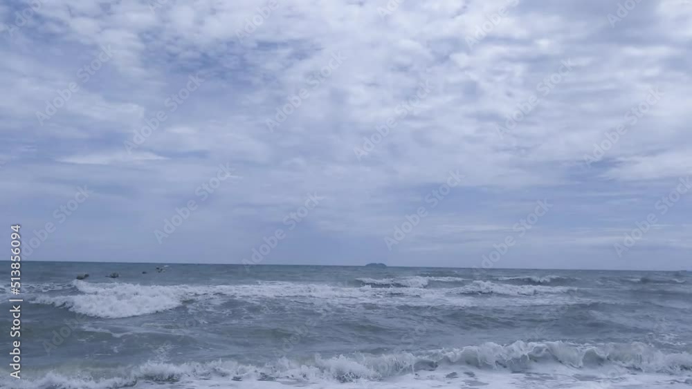 Ocean Waves Sky White Clouds Nature Coast Video Ocean Waves Sky White Clouds Nature Coast Video