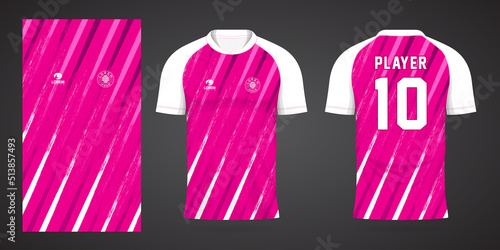 pink football jersey sport design template