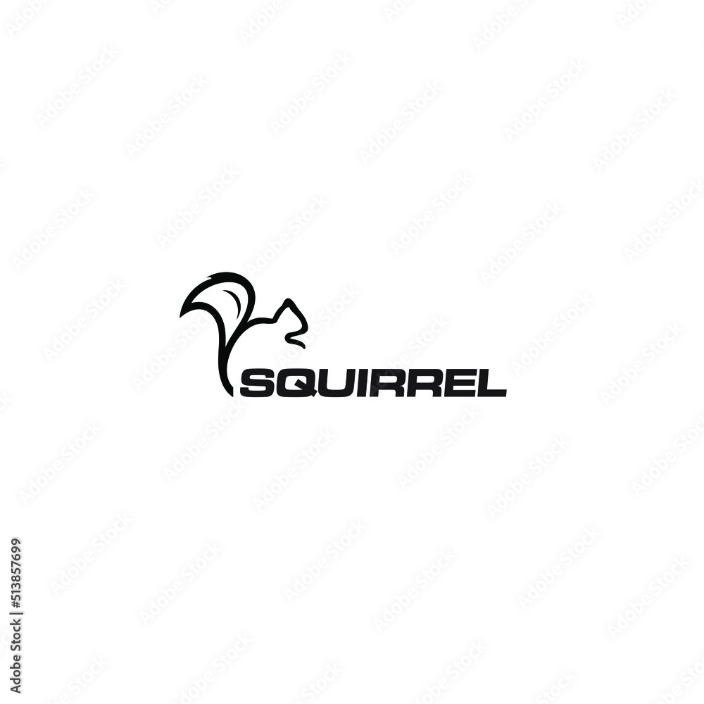 modern squirell and logo vector modern squirell and logo vector