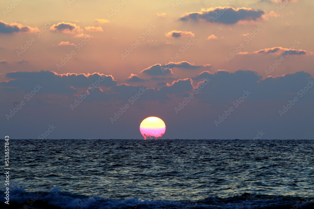 Colorful sunset at the end of the day. Colorful sunset at the end of the day.