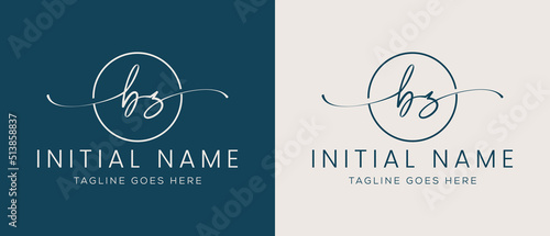 BZ ZB Initial handwriting signature logo template vector. Hand lettering for designs