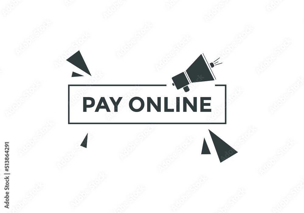 Pay Online button. Web button template Pay Online button. Web button template