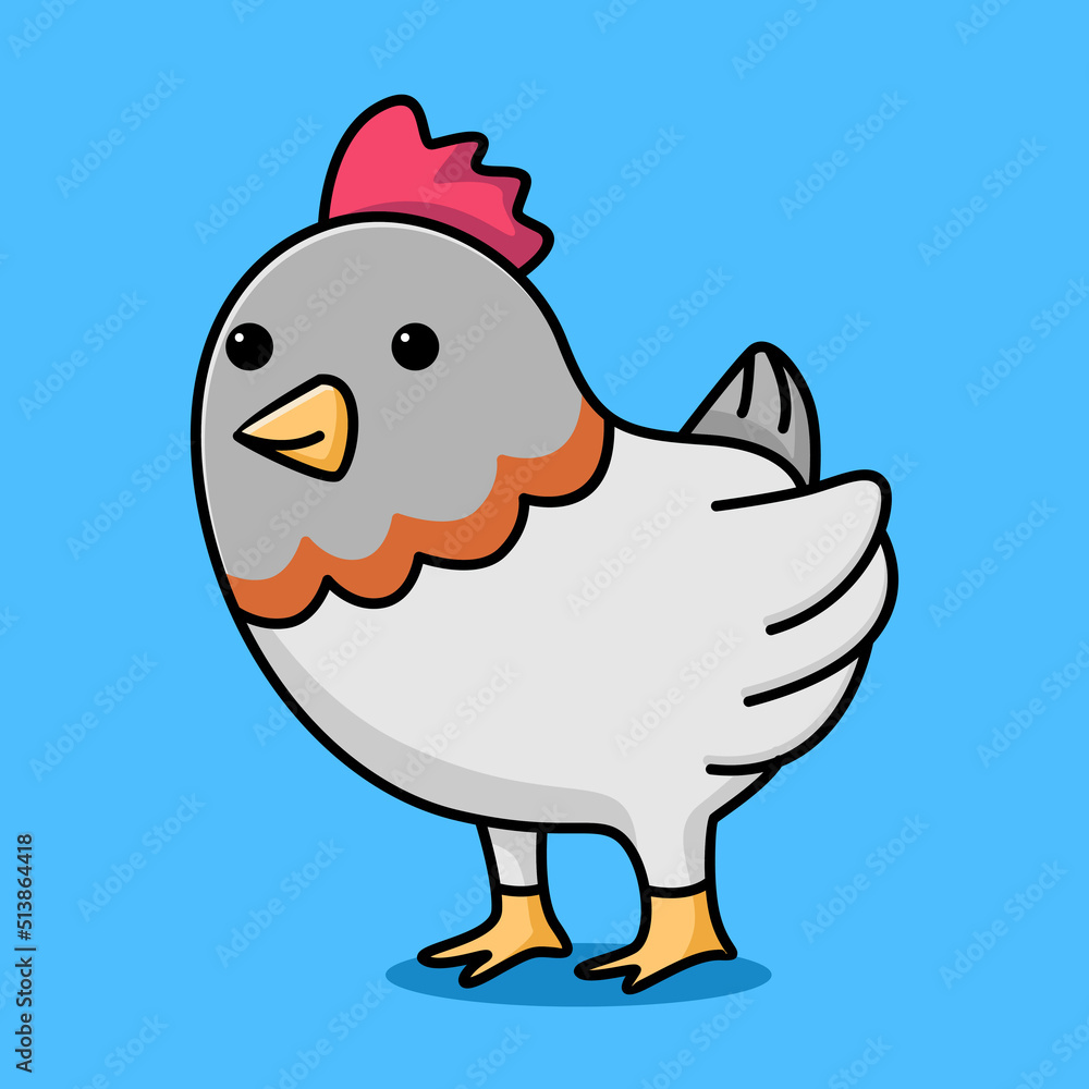 Cute chicken cartoon design
