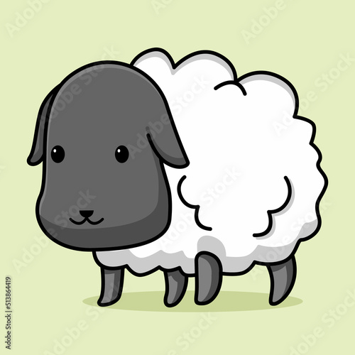 Cute sheep cartoon design