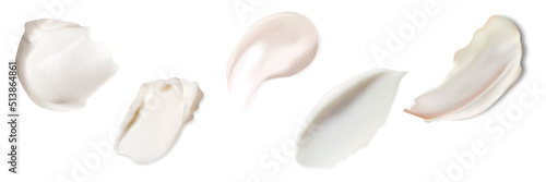 Cream texture stroke isolated on transparent background. Facial creme, foam, gel or body lotion skincare icon.
