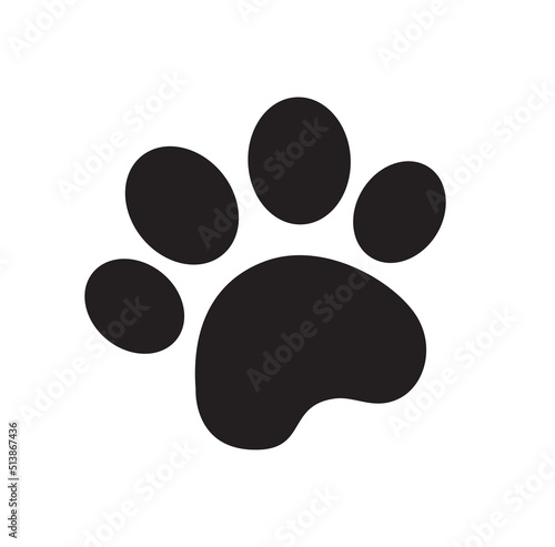 dog paw , animal paws vector illustration
