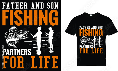 Father and son fishing partners for life(t shirt design template).eps
