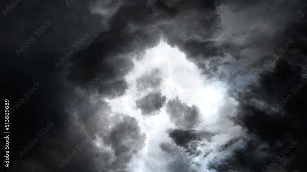 thunderstorms that occur in the clouds at dark sky 4k. thunderstorms that occur in the clouds at dark sky 4k.