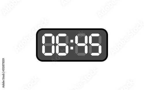 Digital clock, Alarm digital clock, Modern clock, Clock vector, Vector format. 