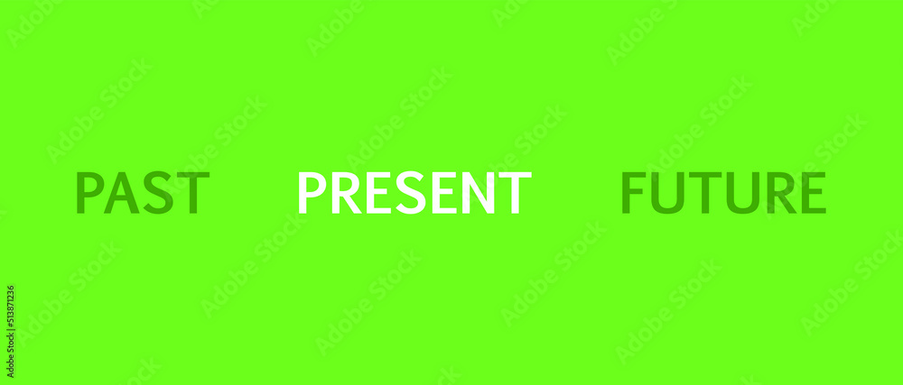 Past Present and Future written text concept image Past Present and Future written text concept image
