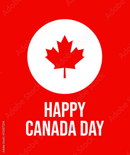 Happy canada day poster. canada day