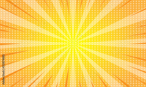 Comic abstract pop art yellow background