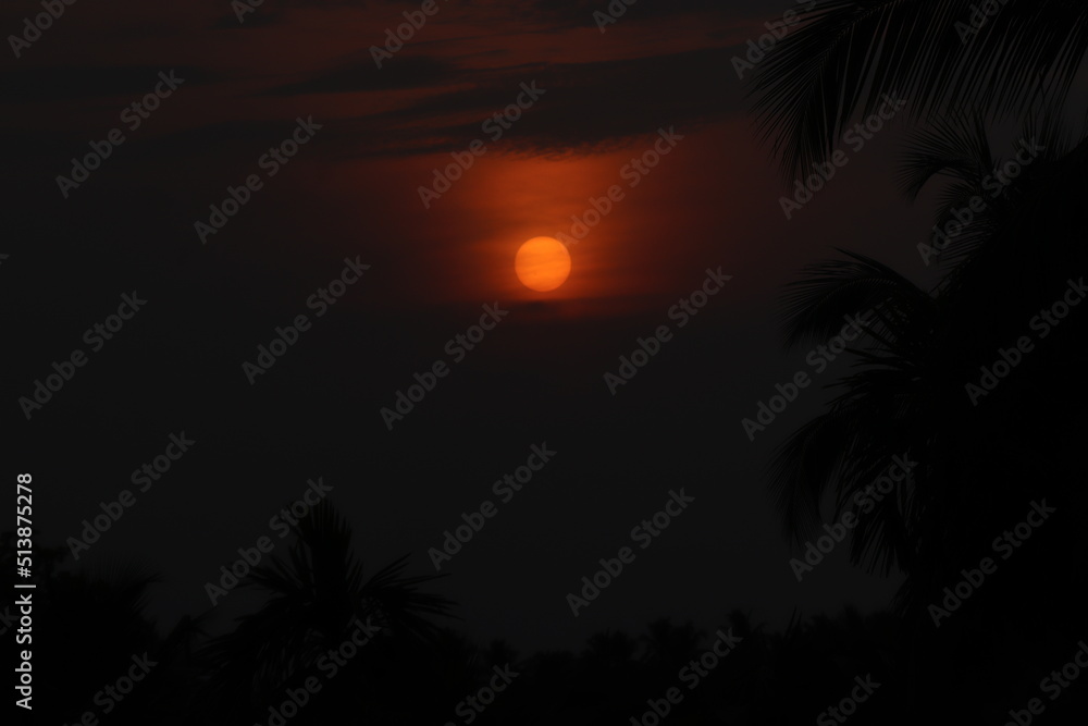 A beautiful sunset with sun A beautiful sunset with sun
