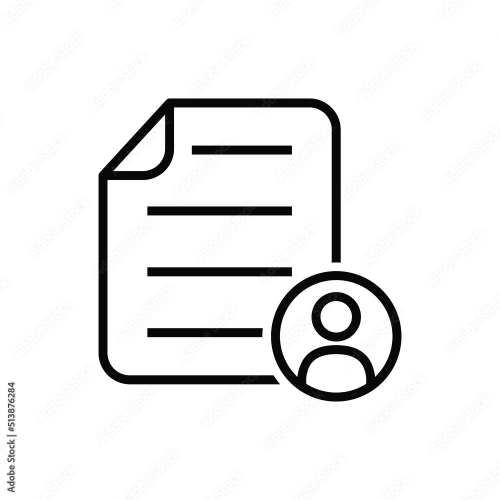 Resume profile icon vector graphic illustration Resume profile icon vector graphic illustration