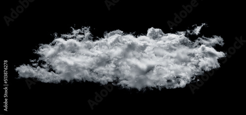 Big white cloud on black background. Wide sky and clouds dark tone.