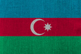 Patriotic classic denim background in colors of national flag. Azerbaijan