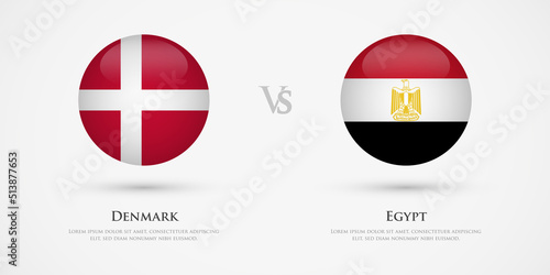 Free Download Denmark vs Egypt country flags template. The concept for game, competition, relations, friendship, cooperation, versus. - GFXLoad