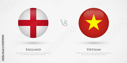 Free Download England vs Vietnam country flags template. The concept for game, competition, relations, friendship, cooperation, versus. - GFXLoad