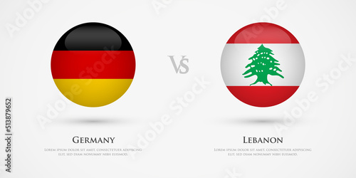 Free Download Germany vs Lebanon country flags template. The concept for game, competition, relations, friendship, cooperation, versus. - GFXLoad