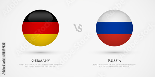 Free Download Germany vs Russia country flags template. The concept for game, competition, relations, friendship, cooperation, versus. - GFXLoad