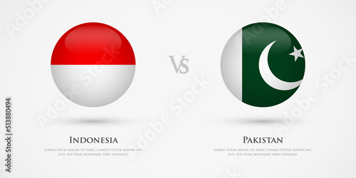 Free Download Indonesia vs Pakistan country flags template. The concept for game, competition, relations, friendship, cooperation, versus. - GFXLoad