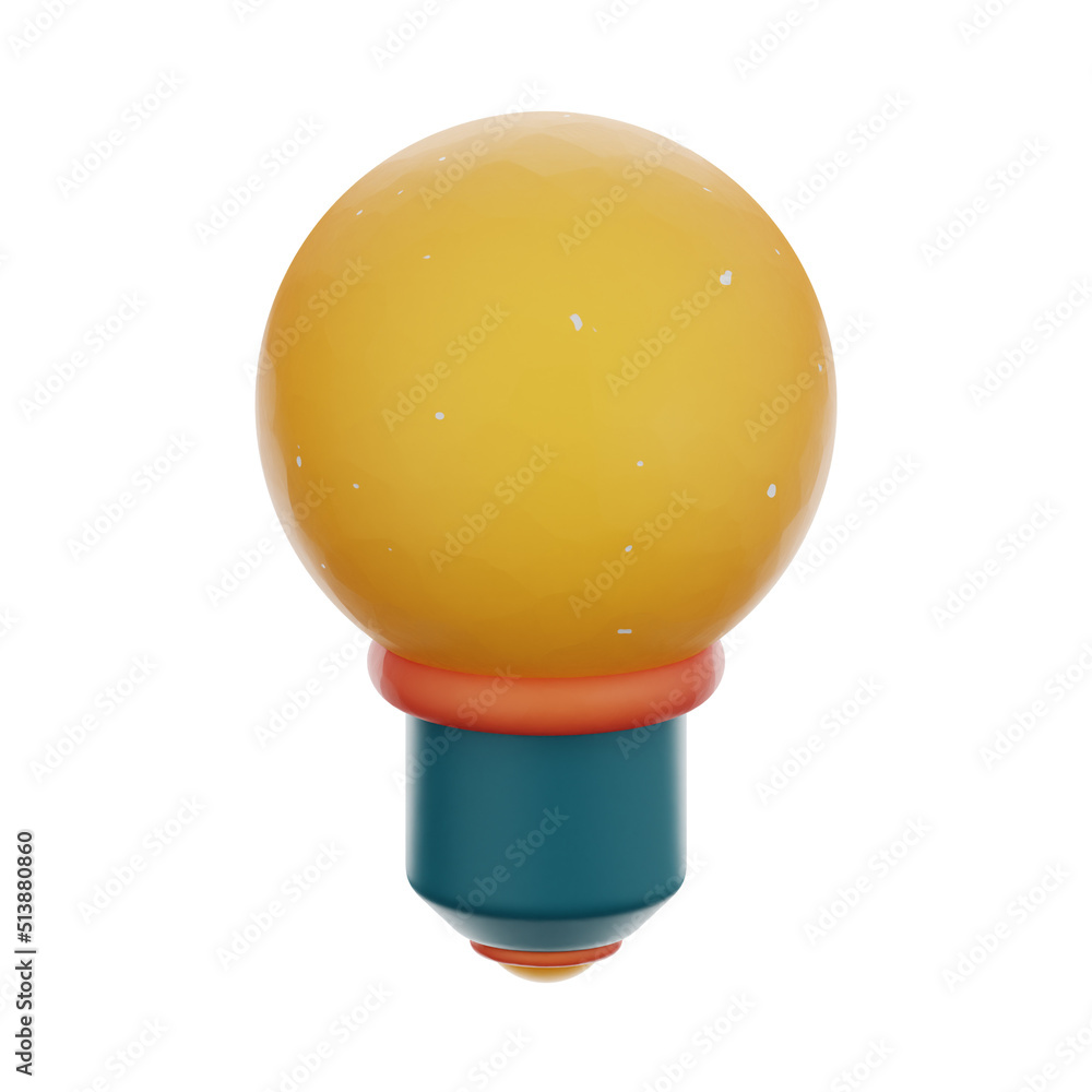 Premium bulb light icon 3d rendering on isolated background Premium bulb light icon 3d rendering on isolated background