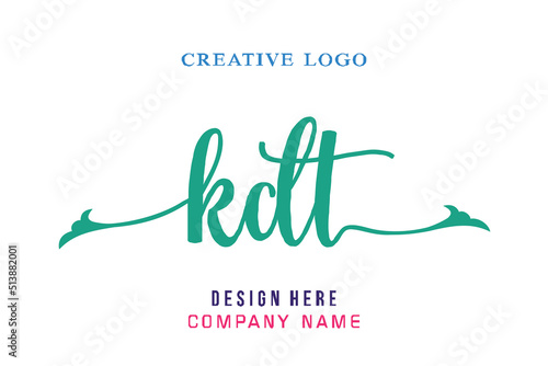 KDT lettering, perfect for company logos, offices, campuses, schools, religious education photo