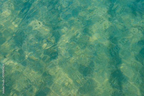 Blue water texture background. Surface of sea or ocean