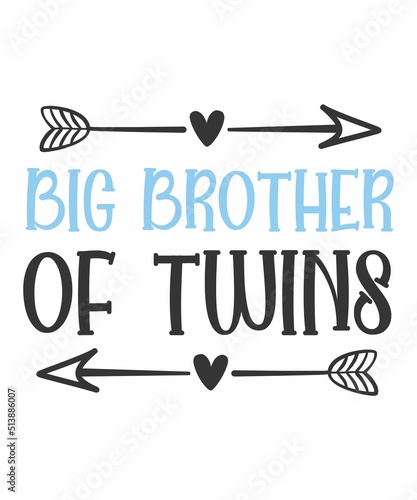 big brother of twins is a vector design for printing on various surfaces like t shirt, mug etc.
