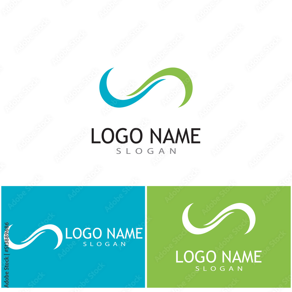 Fototapeta premium Infinity Design Vector icon illustration Logo template design