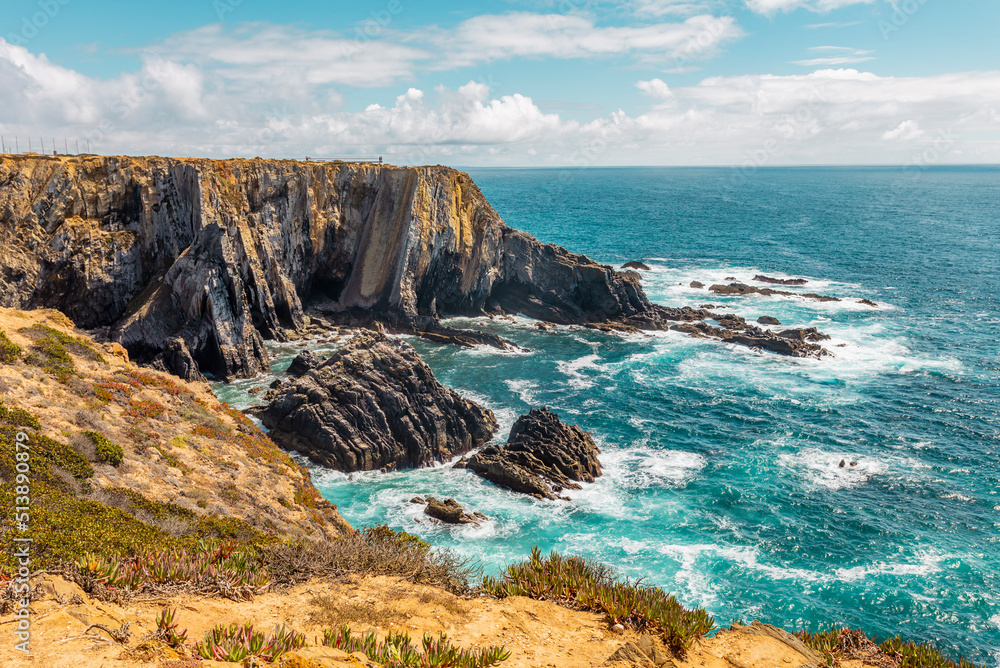 Fototapeta premium Cabo Sardão. Between Almograve and Zambujeira do Mar is the westernmost point of the Alentejo coast.