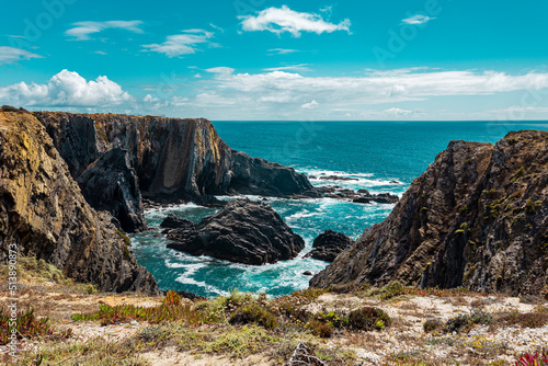 Cabo Sardão. Between Almograve and Zambujeira do Mar is the westernmost point of the Alentejo coast.