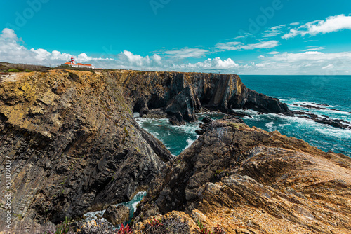 Cabo Sardão. Between Almograve and Zambujeira do Mar is the westernmost point of the Alentejo coast.