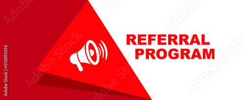 referral program sign on white background	