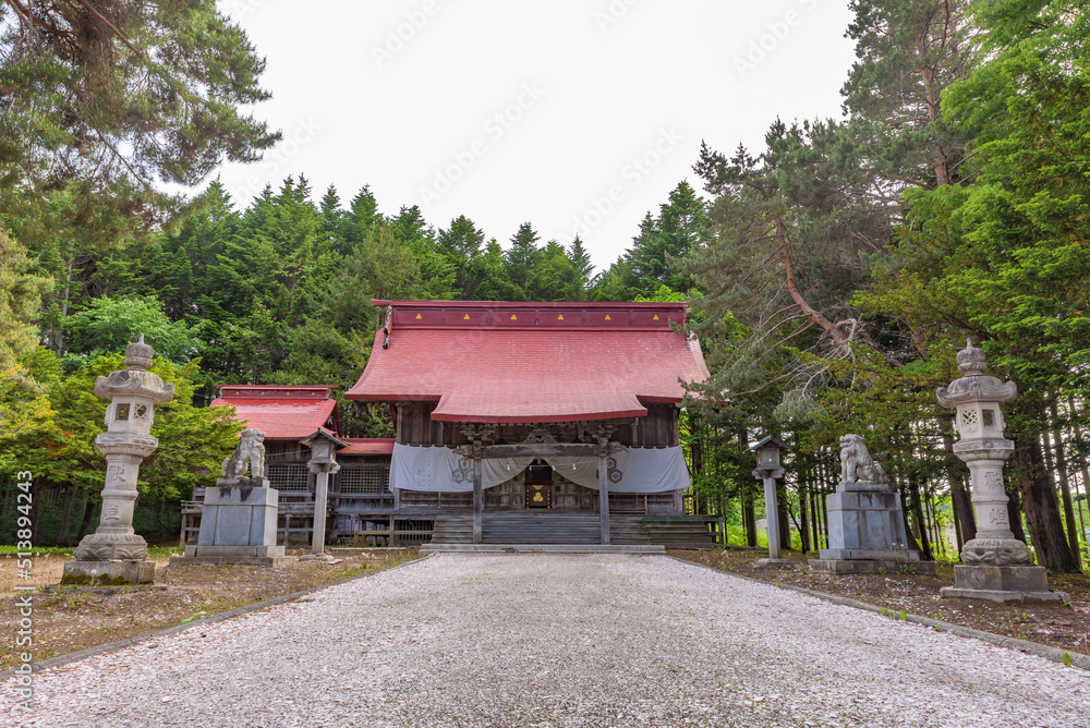 Abashiri Shrine in Abashiri City, Hokkaido, Japan.