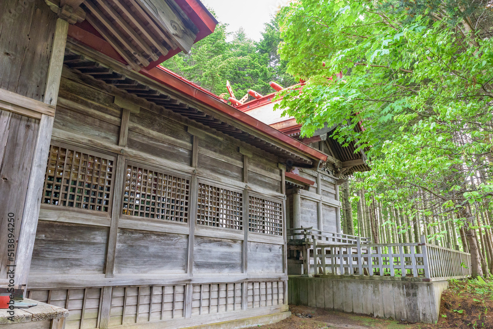 Abashiri Shrine in Abashiri City, Hokkaido, Japan. Abashiri Shrine in Abashiri City, Hokkaido, Japan.