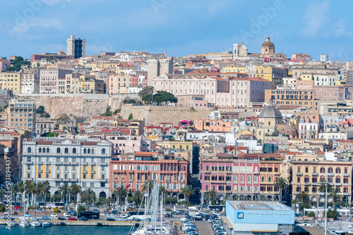Vue de la ville de Cagliari, Sicile, Italie.