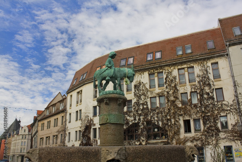 Donkey's fountain in Halle (Saale), Germany