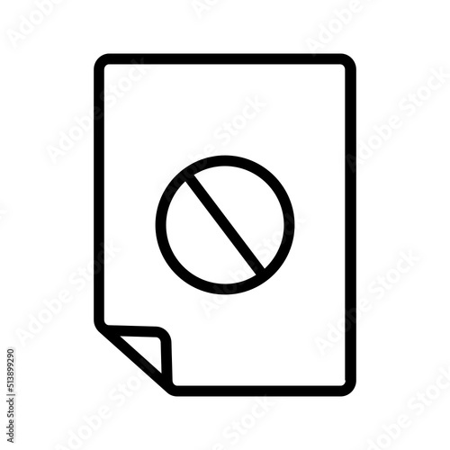 Black line icon for Void