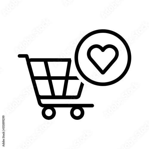 Black line icon for Wishlist