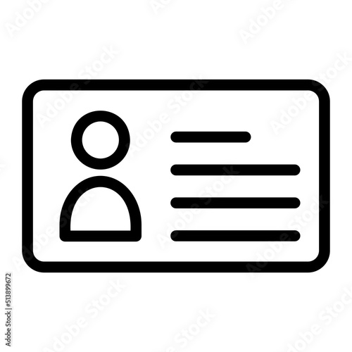 Id Card line icon