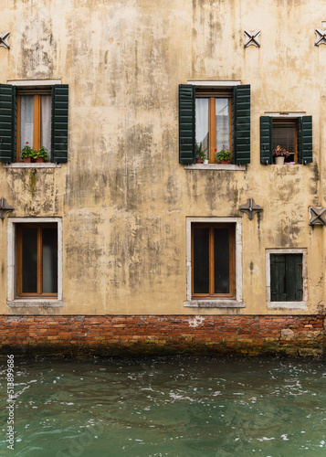 charming architectural detail of an old facade in Venice, Italy  © gammaphotostudio