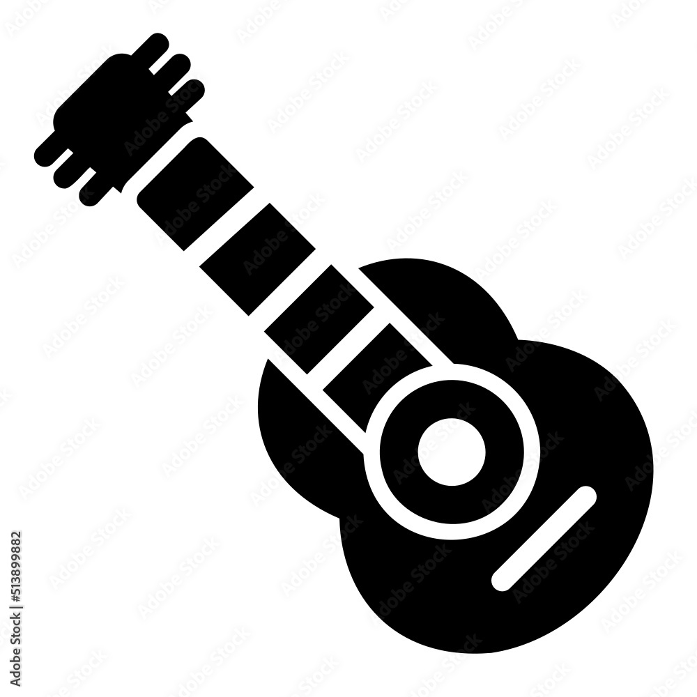 Naklejka premium Guitar glyph icon
