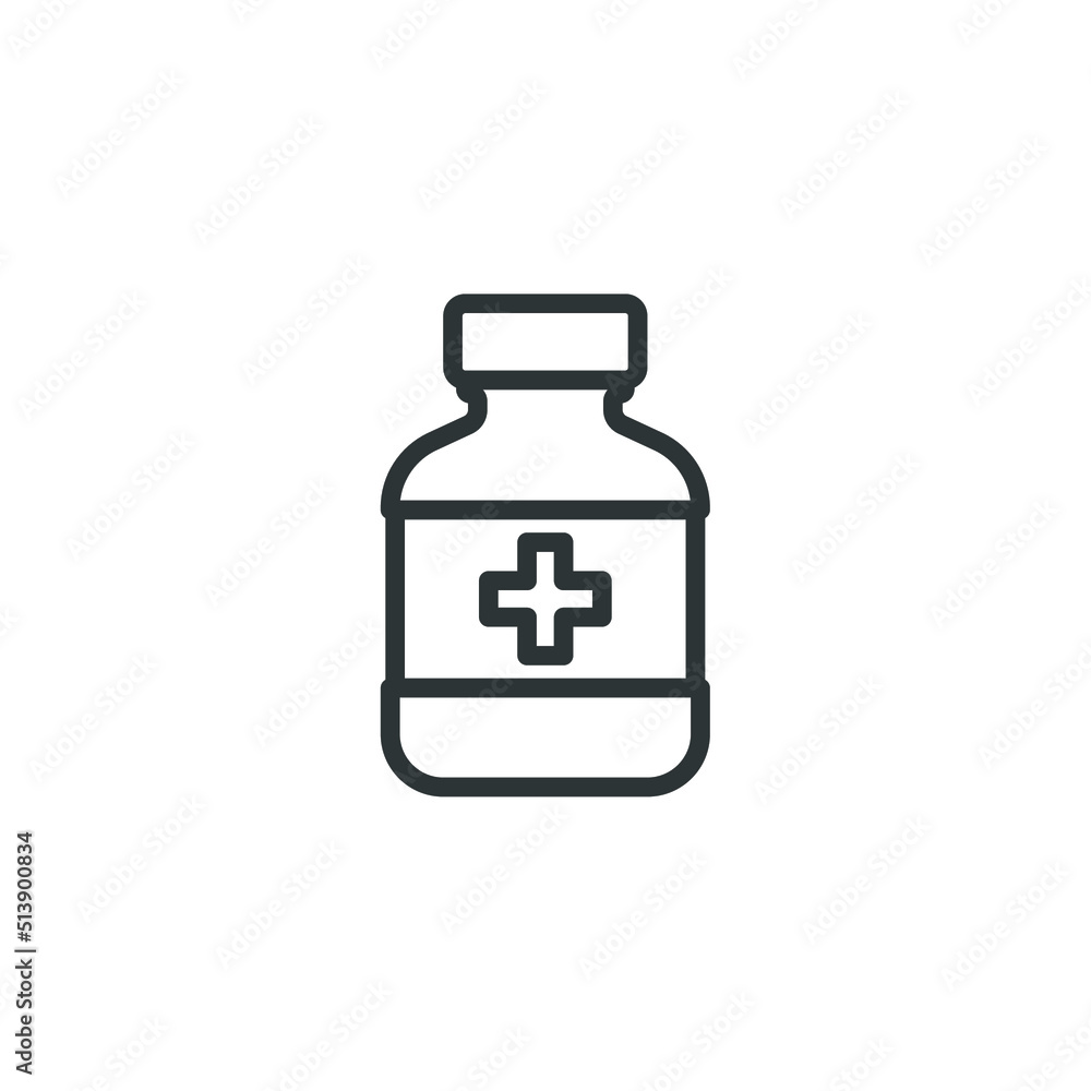 Vector sign of the medicine bottle symbol is isolated on a white background. medicine bottle icon color editable. Vector sign of the medicine bottle symbol is isolated on a white background. medicine bottle icon color editable.